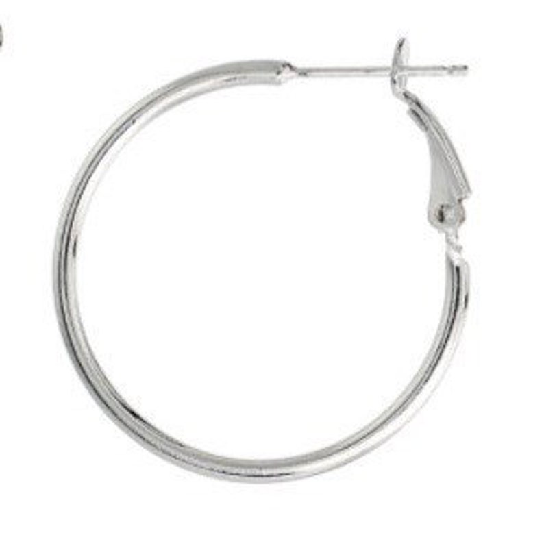 Leverback Hoop Earrings in 925 Sterling Silver 2mm Tube 3 Etsy