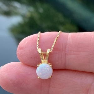 Opaal solitaire ketting, geboortesteen oktober, sierlijke bruidssieraden, cadeau voor dochter