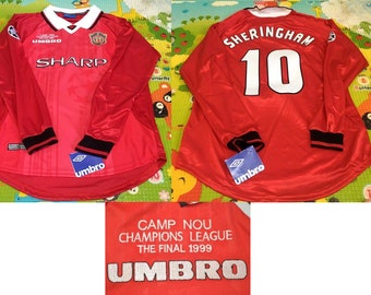 manchester united 1999 champions league jersey