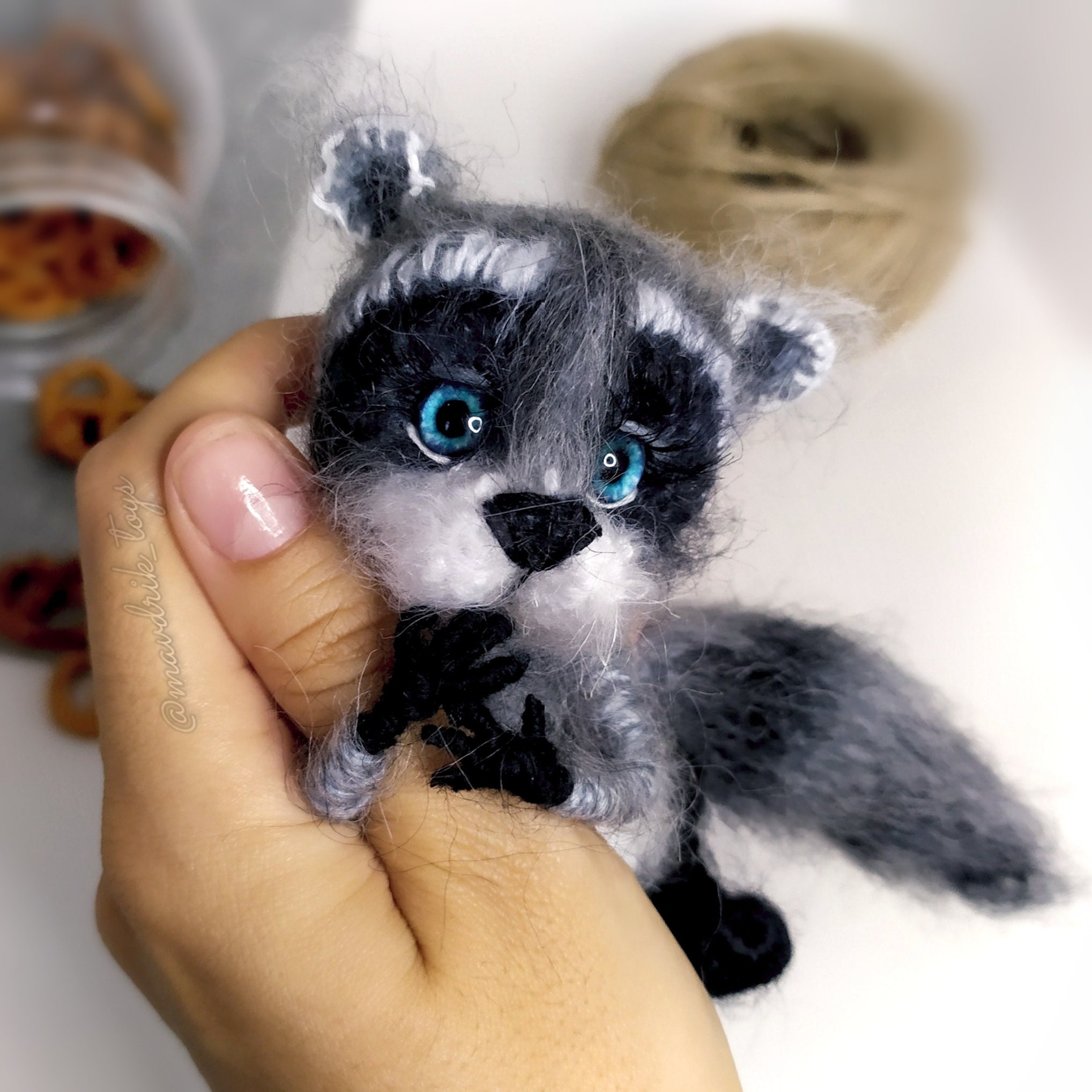 Raccoon toy handmade stuffed animal 5 9 incl Etsy