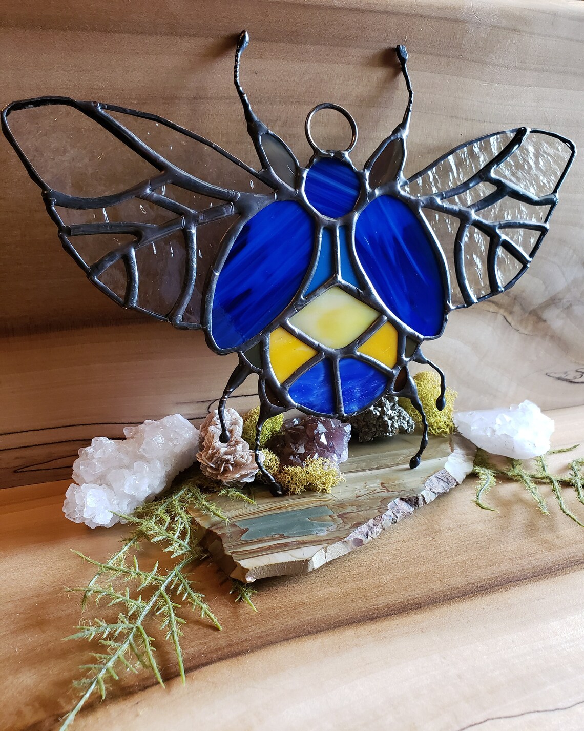 Stained Glass Beetle Suncatcher Stained Glass Beetle Home Etsy