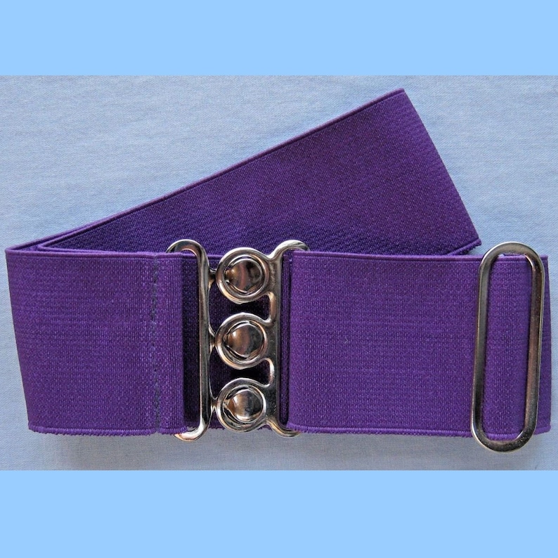 Nurses Belt Quality Elastic UK Made Bottle Green Burgundy Lilac Red