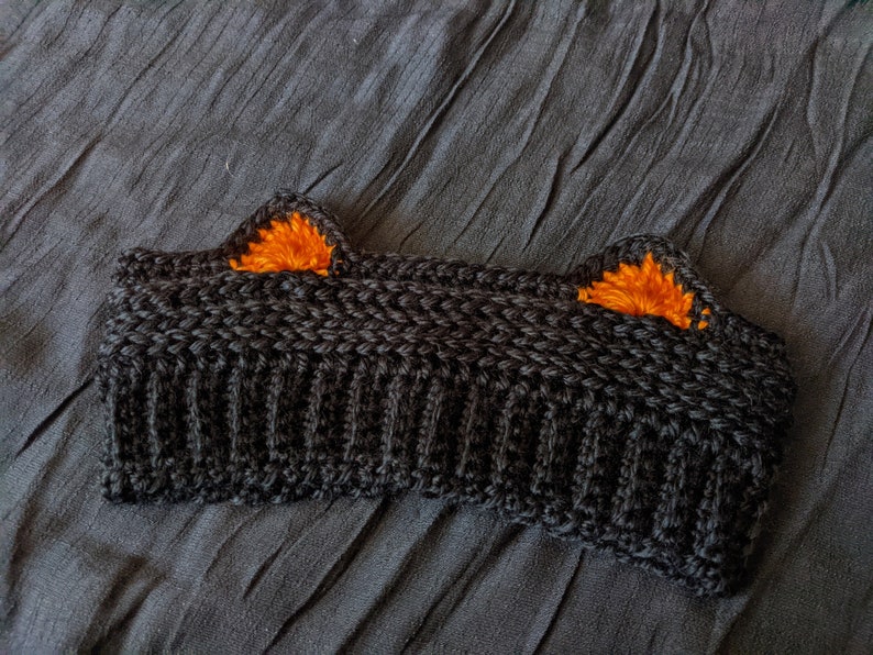 Cat Ear Headband Crochet Ear Warmer Halloween Cat Ears Etsy
