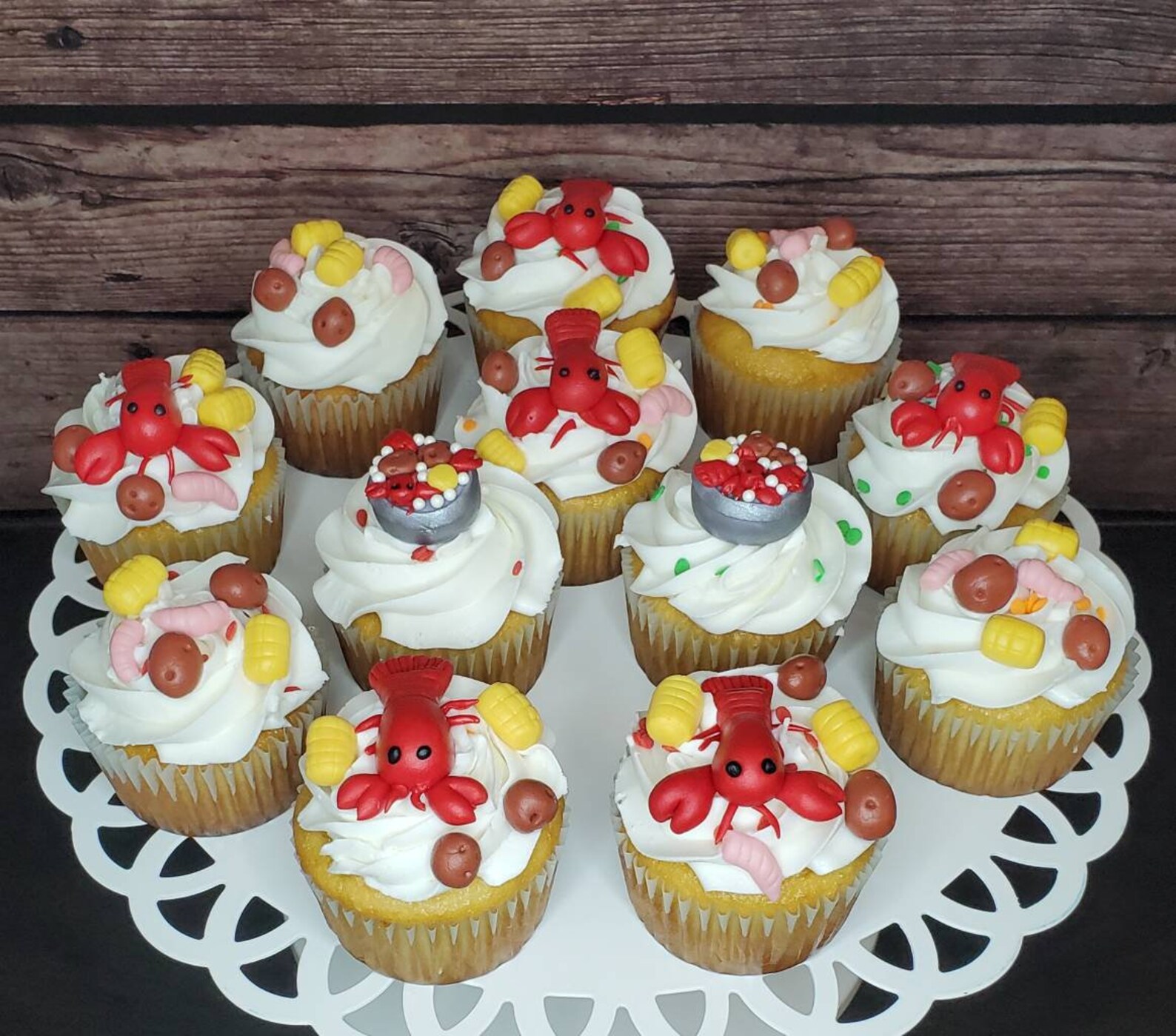 Crawfish Lobster Fondant Cupcakes Toppers - Etsy