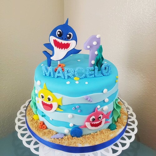 Shark Fondant Cake Topper Etsy