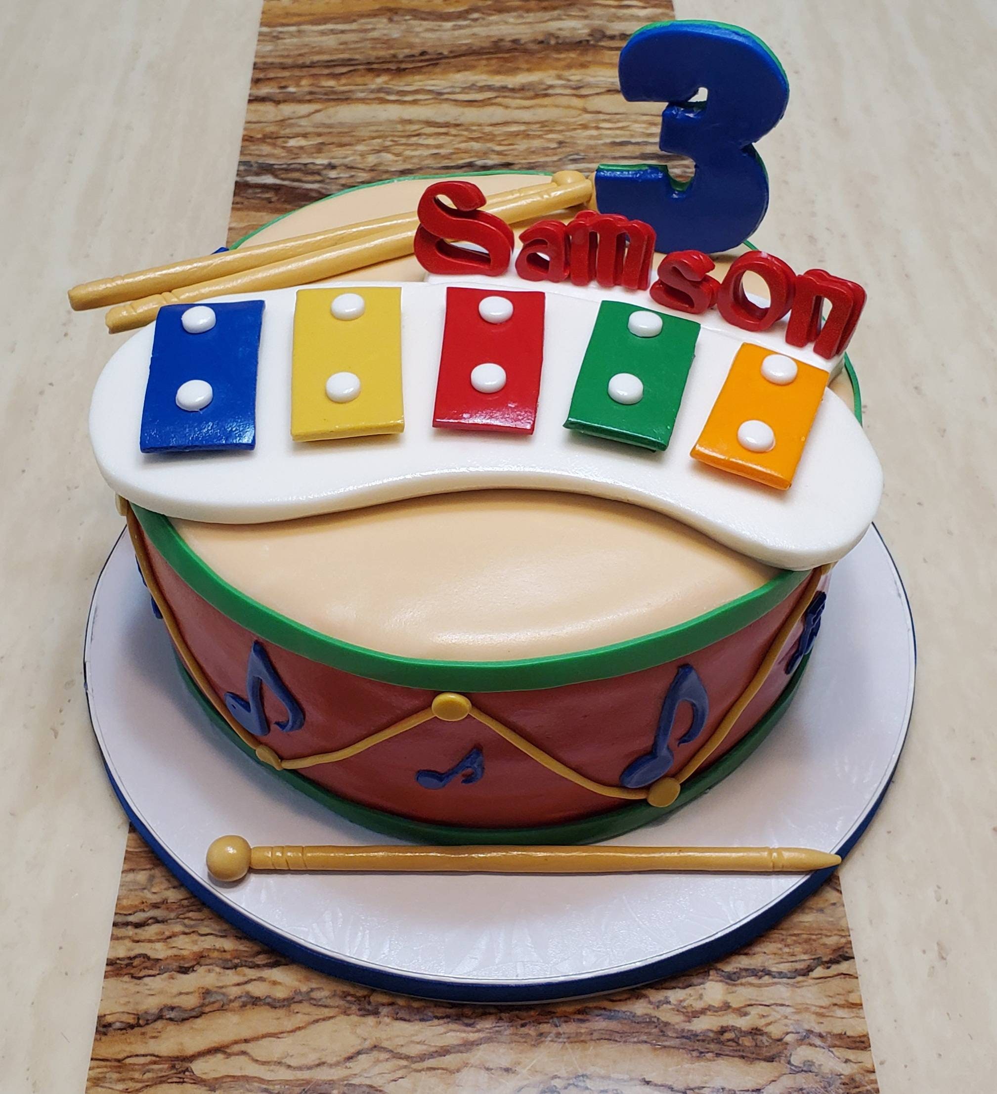 Topper Gateau Fondant Xylophone Etsy