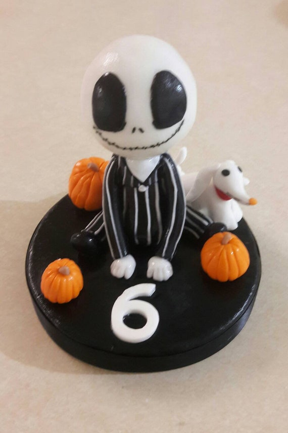 Jack Skellington Inspired Fondant Gum Paste Cake Topper Etsy