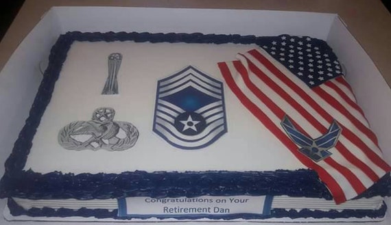 Usa Fondant Flag Cake Topper Etsy