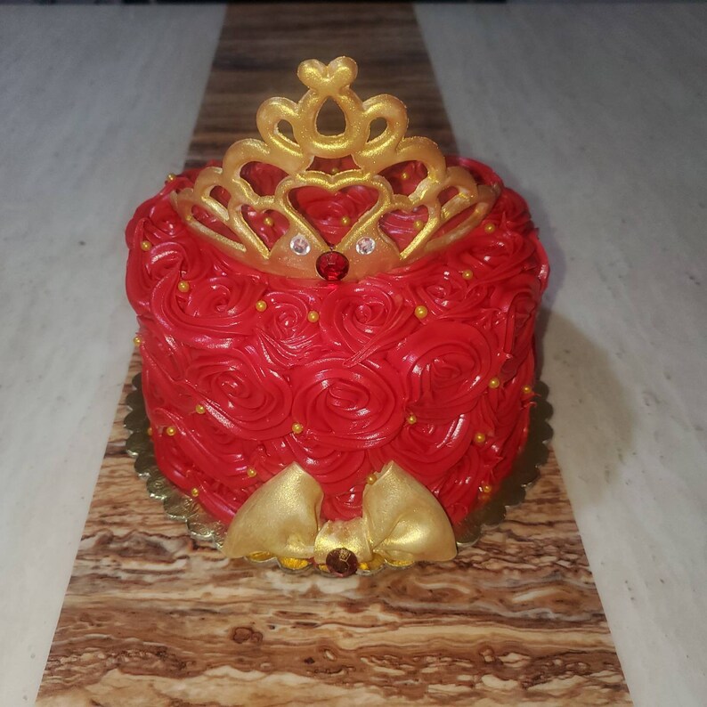 Fondant Crown Princess Cake Topper Etsy