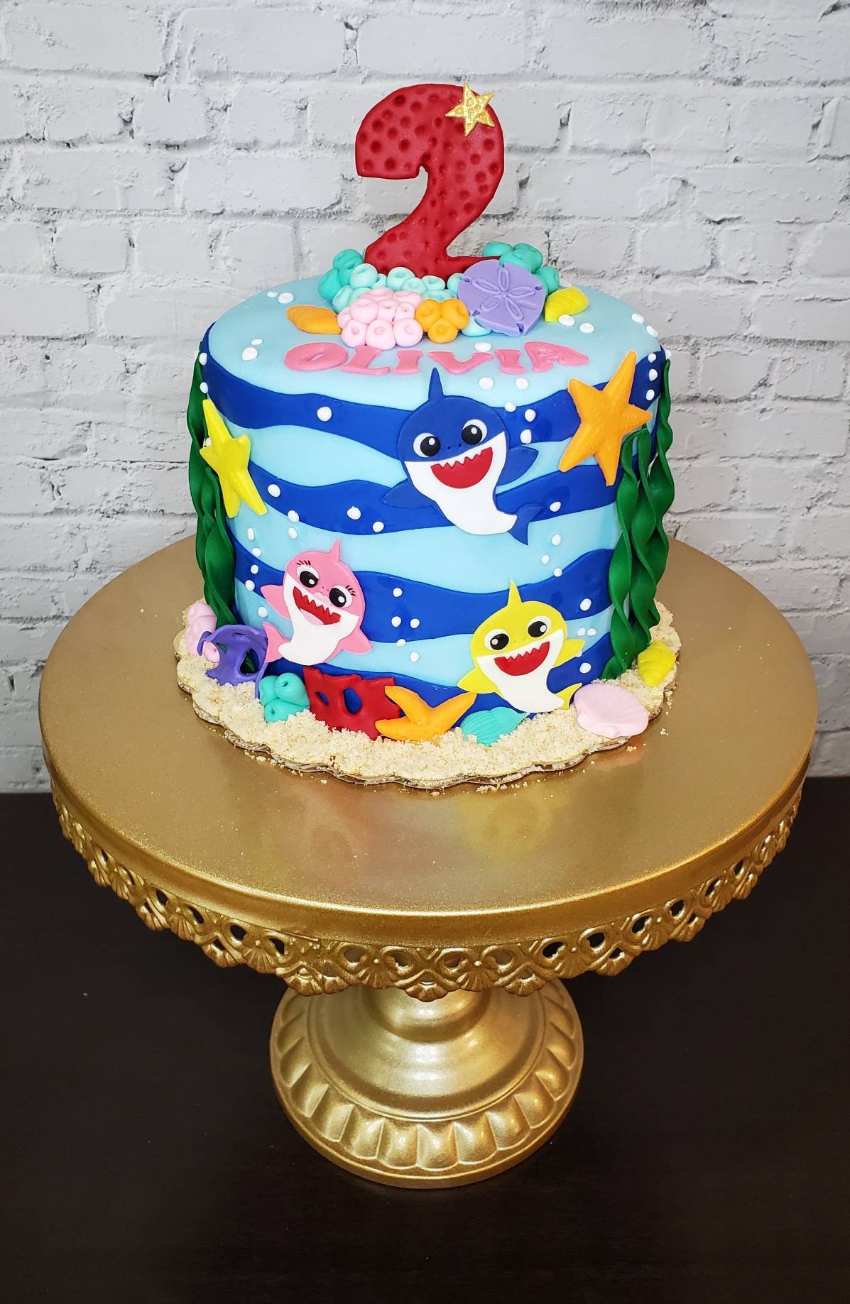 Shark Fondant Cake Topper Etsy