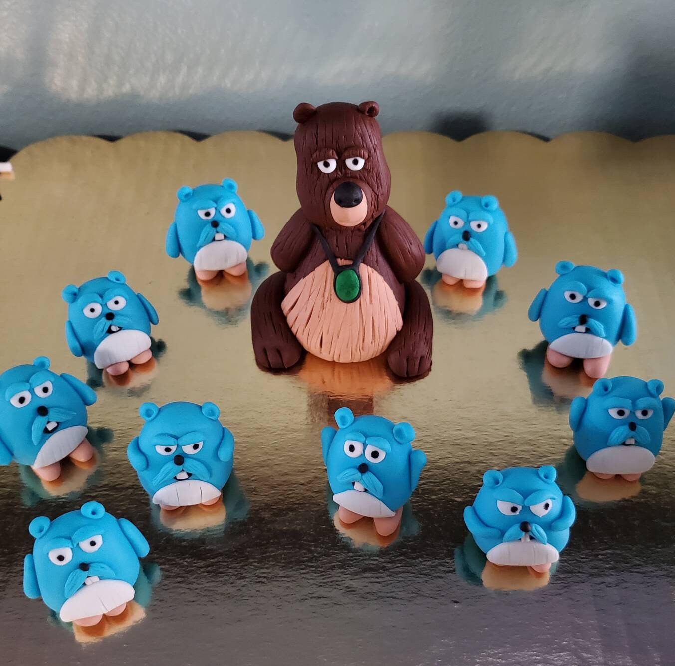 Lemmings fondant cake toppers -  Portugal