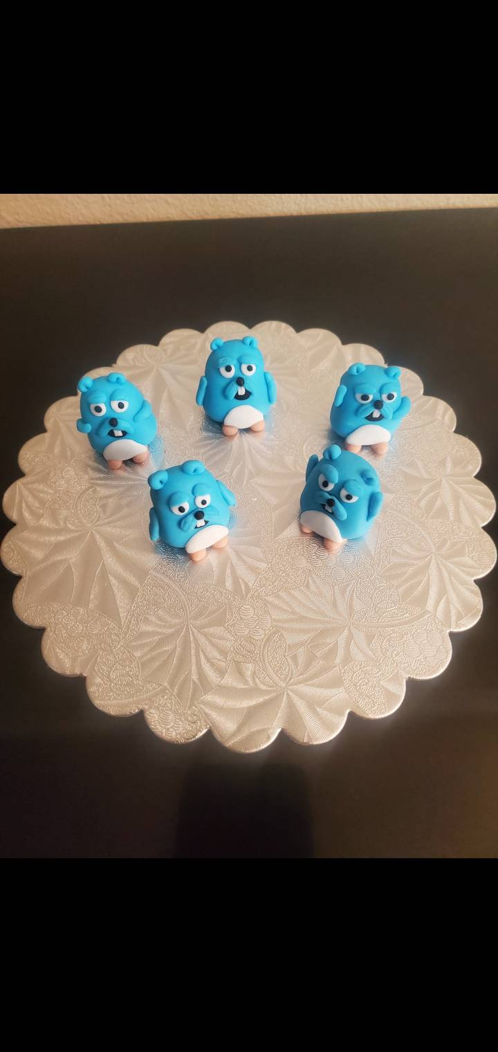 Lemmings fondant cake toppers -  Portugal