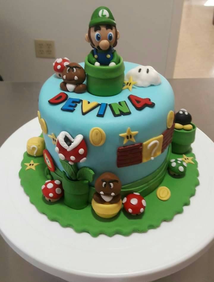 Video Game Inspired Fondant Cake Decoration Etsy