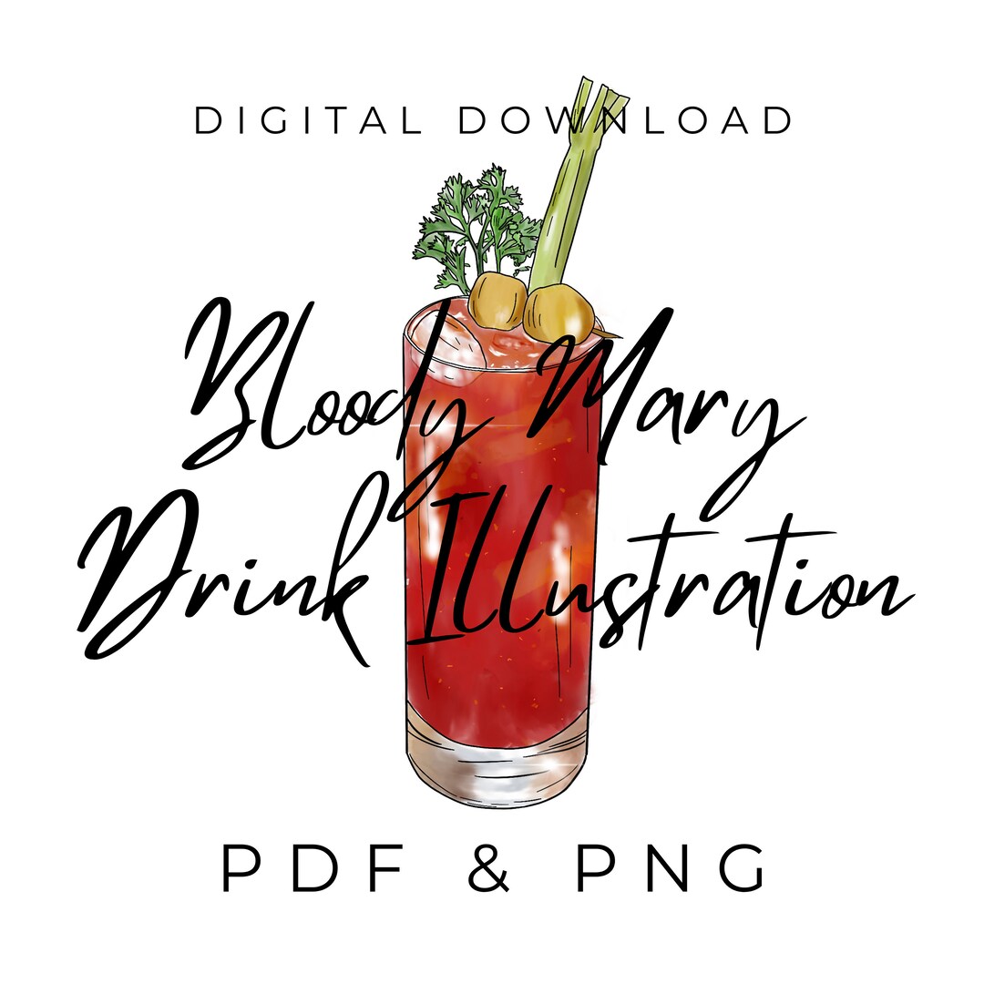 Bloody Mary Drink Digital Download, Wedding Drink, Wedding Bar Sign