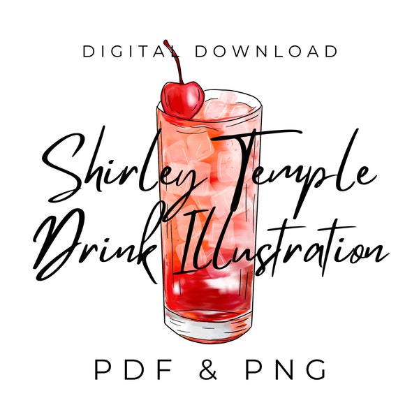 Shirley Temple Drink Digital Download, Wedding Drink, Wedding Bar Sign, Wedding Signature Drink, Shirley Temple Drink Sign, Wedding Download