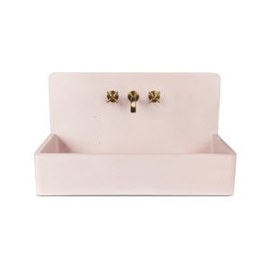 Handmade 36&quot; Concrete Wall Mounted Sink, Modern Bathroom Washbasin