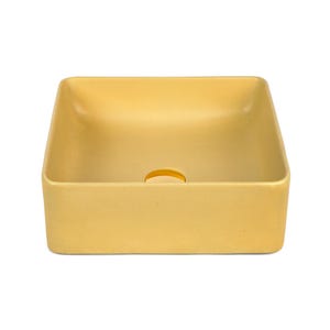 Handmade Concrete Vessel Sink: Sleek Modern Square Washbasin Phoenix