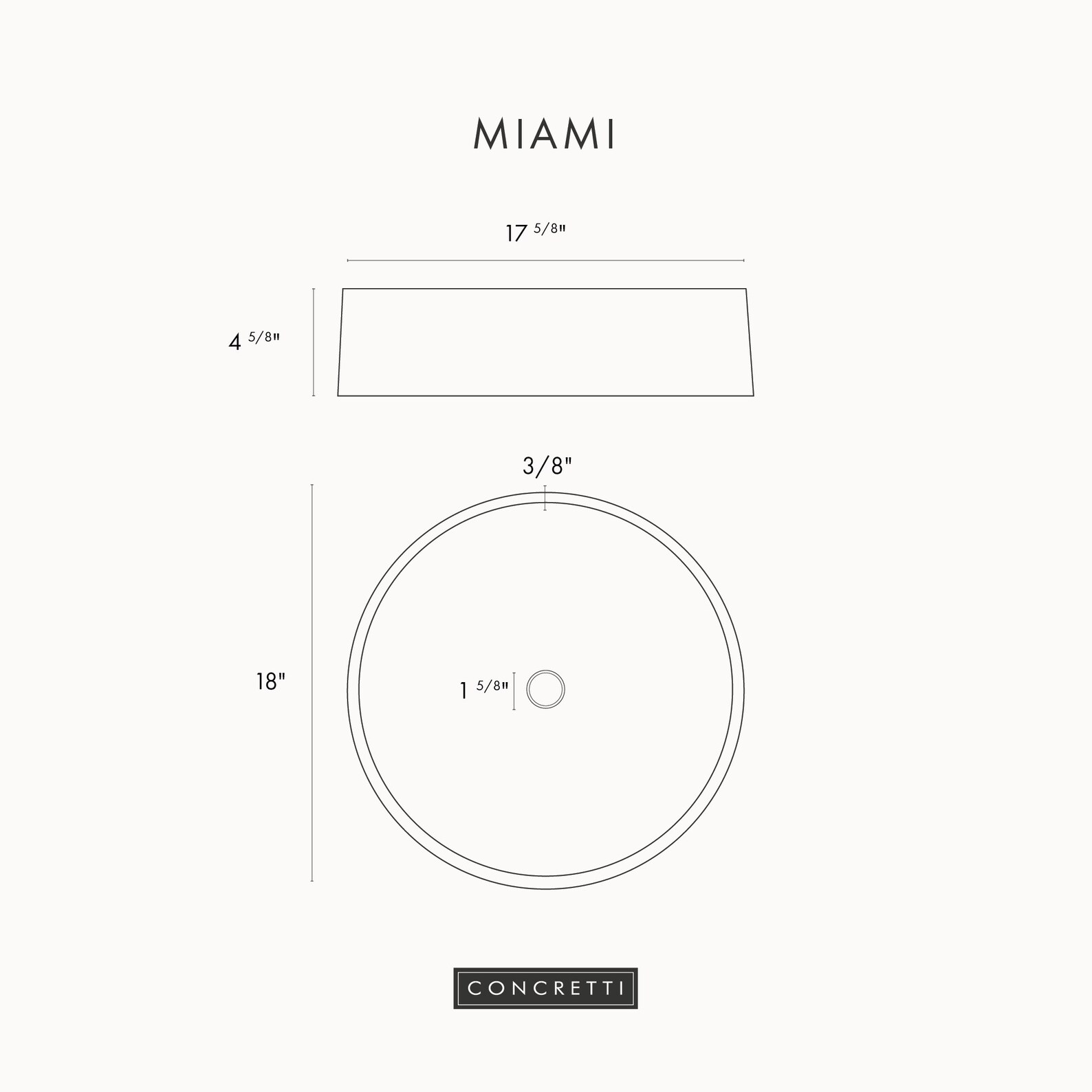 Concrete Vessel Sink Handmade White Round Bowl Design Sleek Etsy