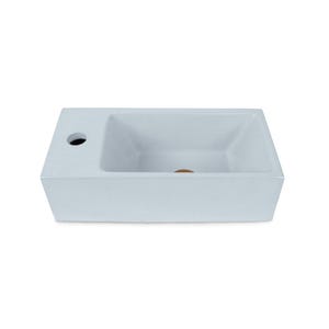 Concrete Vessel Sink, Handmade, Small Rectangle Design with or without Faucet Hole for Bathroom Atlanta/Savannah
