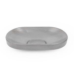 Handmade Concrete Vessel Sink: Sleek Oval Washbasin with Cover