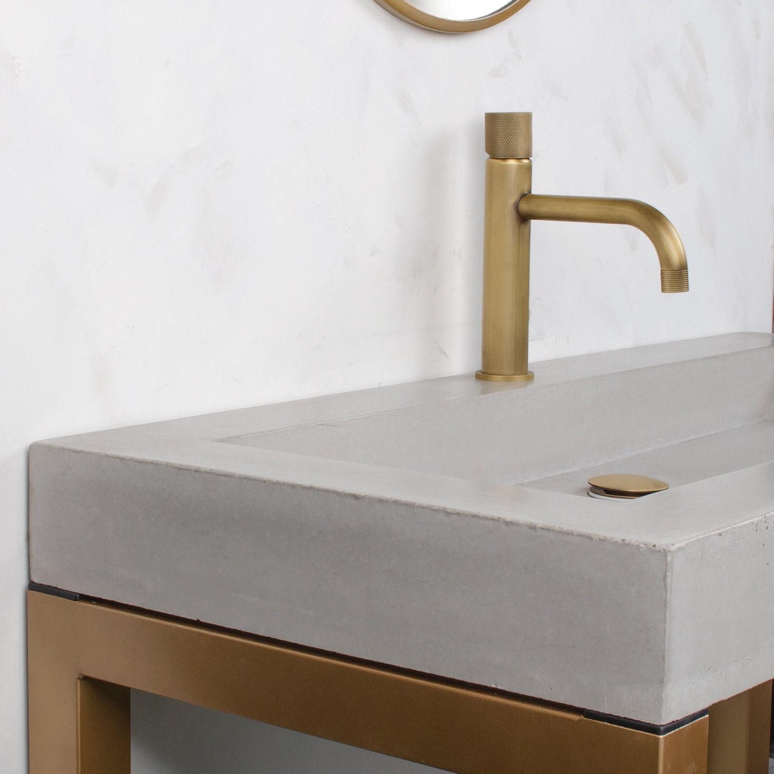 Concrete Vessel Sink/console Sink Large Handmade Platinum Etsy