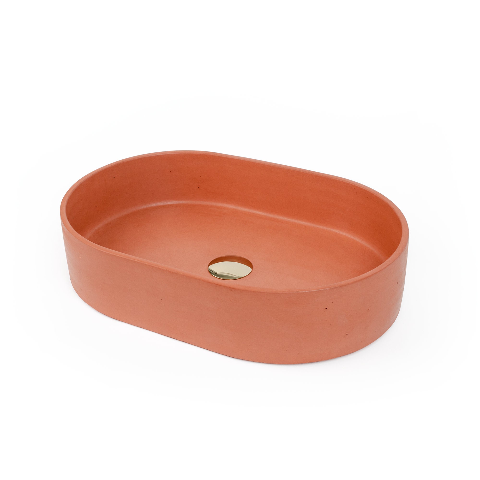 Concrete Vessel Sink Handmade Terra Cotta Round/oval Design Etsy