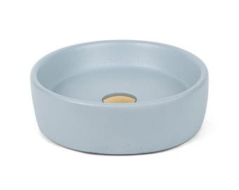 Handmade Concrete Vessel Sink: Modern Round Bathroom Washbasin Mini Miami