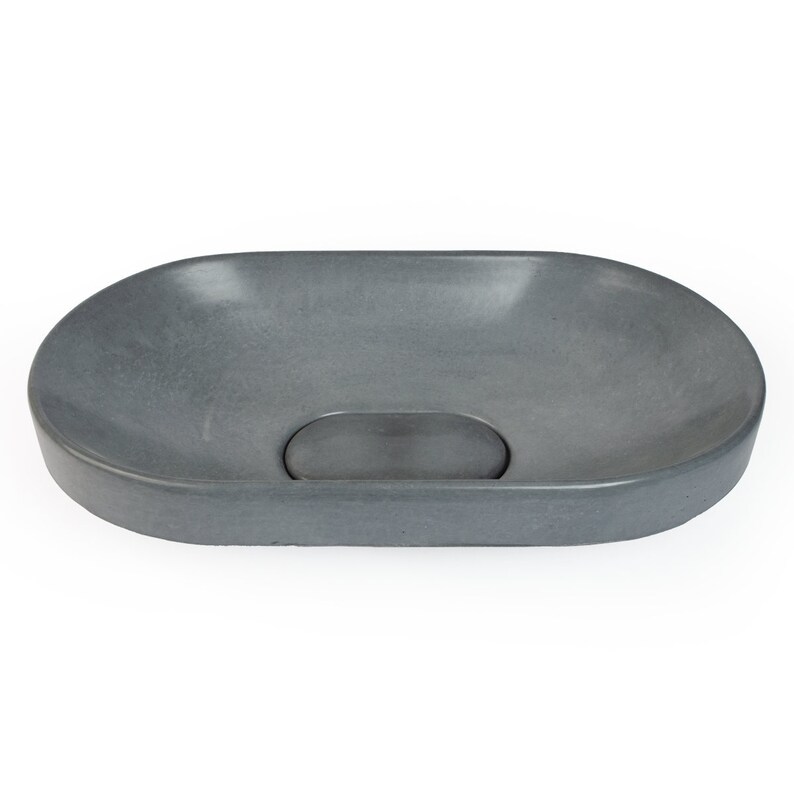 Concrete Vessel Sink Handmade Black Round/Oval Design Sleek Etsy