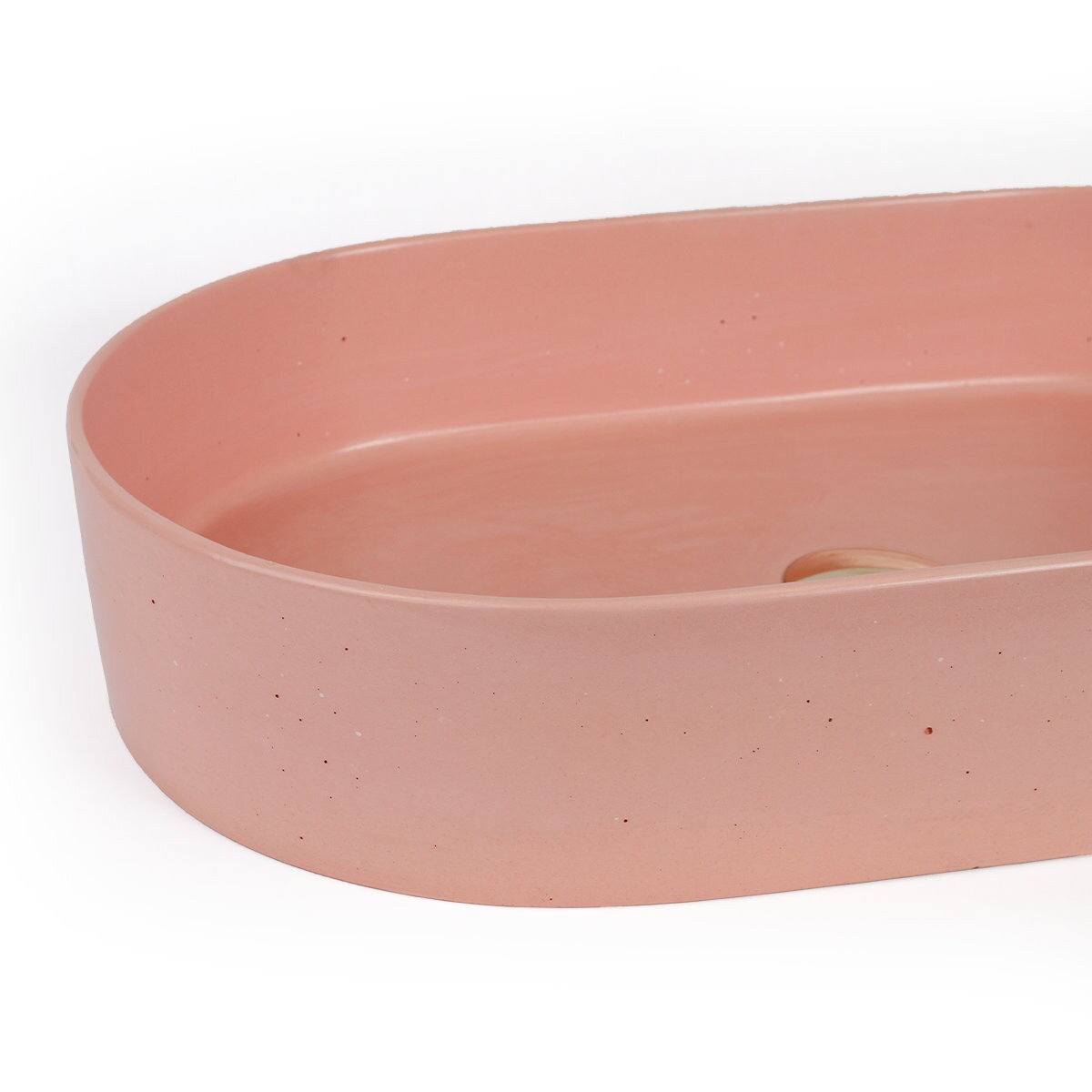 Concrete Vessel Sink Handmade Blush Round/oval Design Sleek Etsy