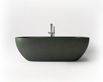 Concrete Bathtub, Handcrafted Concrete Tub, Variety of 17 Different Colors, Indoor & Outdoor Use