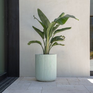 Large Concrete Planter, Indoor/Outdoor, Colorful Pot, Round Design, Variety of 17 Different Colors, 14.5" Diameter