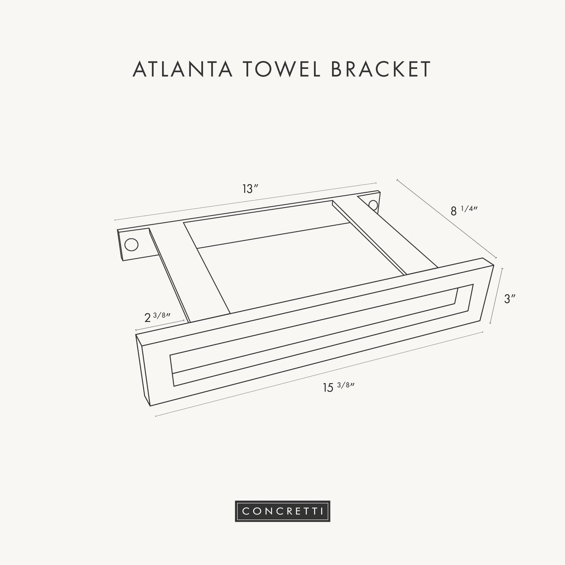 Wall Mounted Towel Bracket for Houston and Atlanta Sinks Etsy