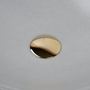 Concretti Designs Push Style Pop-Up Drain, Gold, Brass, Copper, Black, Standard 1 5/8" (1.625"), Fits All of Our Sinks.