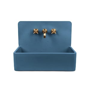 Concrete Wall Mounted/Console Sink, Large, Handmade, Modern Washbasin for Bathroom, San Francisco