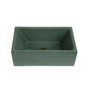 Concrete Vessel Sink, Handmade, Small Rectangle Design, Sleek and Modern Washbasin for Bathroom Houston