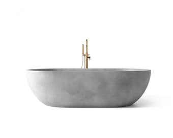 Concrete Bathtub, Handcrafted Concrete Tub, Variety of 17 Different Colors, Indoor & Outdoor Use Maui