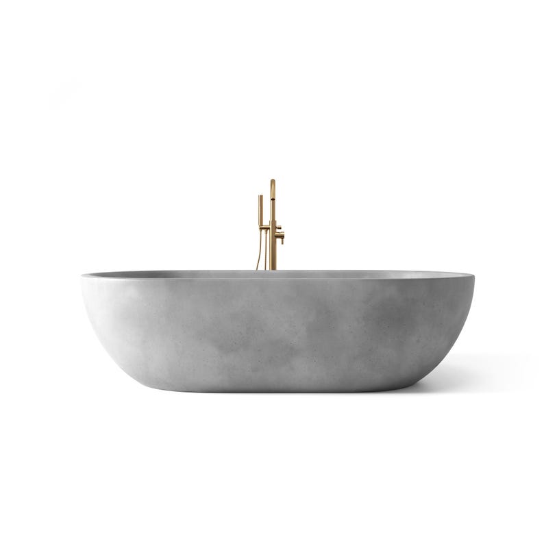 Concrete Bathtub, Handcrafted Concrete Tub, Variety of 17 Different Colors, Indoor & Outdoor Use Maui image 1