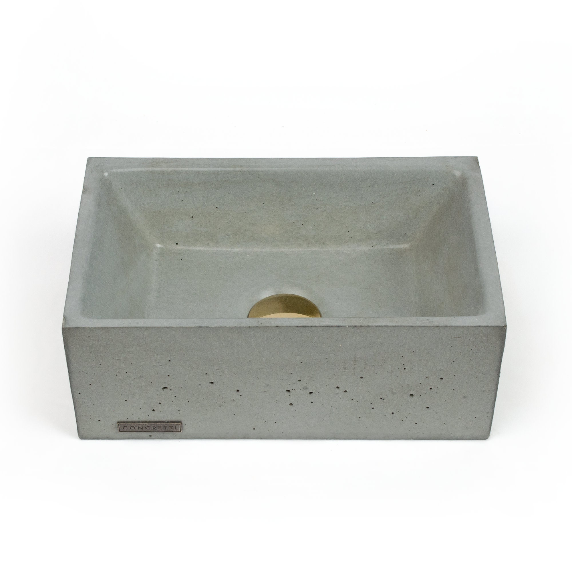 Concrete Vessel Sink Handmade Small Platinum Rectangle Etsy