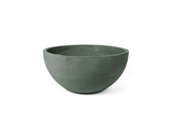 Handcrafted Concrete Bowl Planter: Indoor/Outdoor Sedge Design