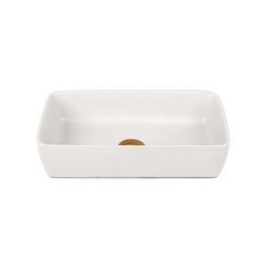 Concrete Vessel Sink, Handmade, Small Rectangle Design, Sleek and Modern Washbasin for Bathroom Reno