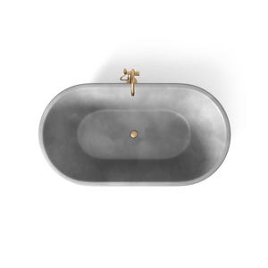 Concrete Bathtub, Handcrafted Concrete Tub, Variety of 17 Different Colors, Indoor & Outdoor Use Maui image 3