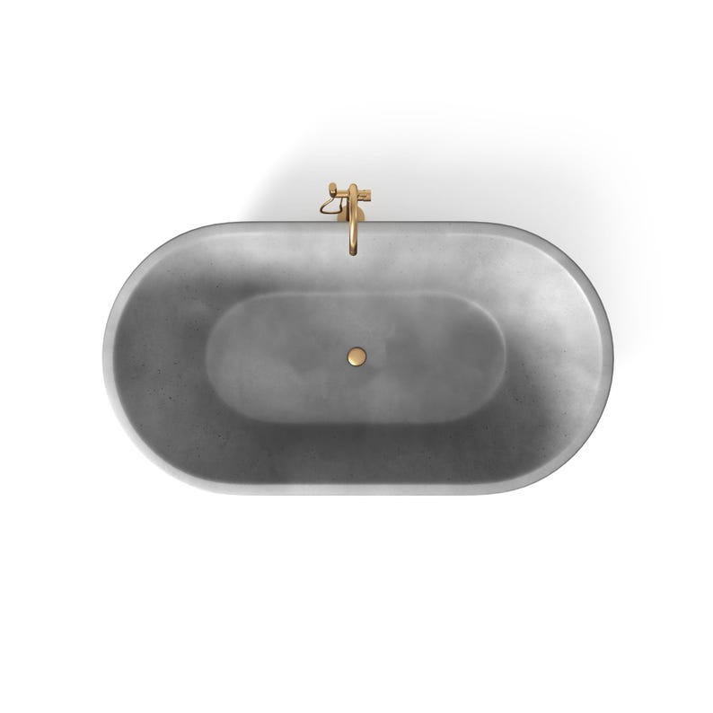 Concrete Bathtub, Handcrafted Concrete Tub, Variety of 17 Different Colors, Indoor & Outdoor Use Maui image 3