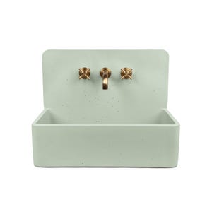 Concrete Wall Mounted/Console Sink, Large, Handmade, Modern Washbasin for Bathroom San Francisco