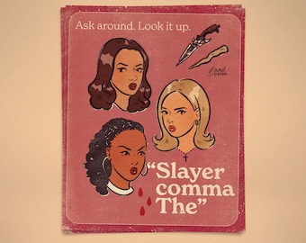 Buffy the Vampire Slayer Buffy Faith Kendra Retro Print