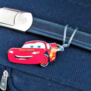 Cars Luggage Tag, Bag Tag, Lightening McQueen Luggage Tag, Backpack Tag, School Bag Tag, Bag Charm, Backpack Charm
