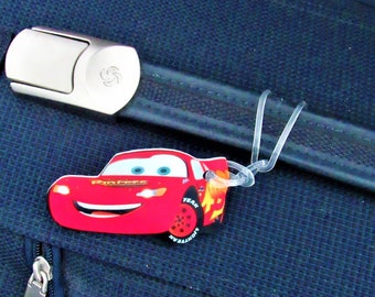 Cars Luggage Tag, Bag Tag, Lightening McQueen Luggage Tag, Backpack Tag, School Bag Tag, Bag Charm, Backpack Charm