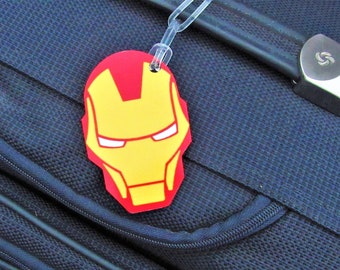 Super Hero Luggage Tag, Bag Tag, Iron Man Luggage Tag, Backpack Tag, Hero Bag Tag, School Bag Tag