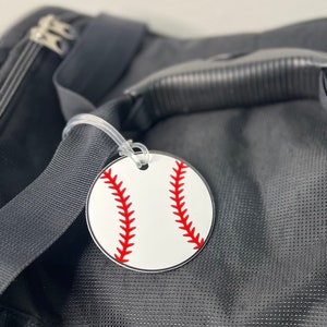 Baseball Luggage Tag, Baseball Bag Tag, Sports Luggage Tag, Baseball Backpack Tag, Baseball Gift, Baseball Gym Bag, Bat Bag Name Tag