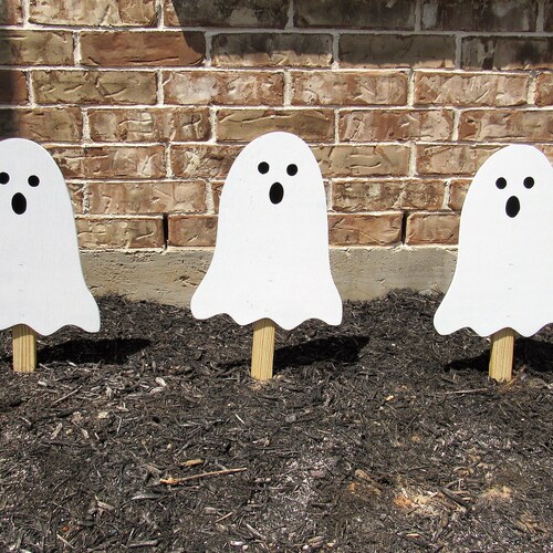 Set of 3 Ghost Yard Art Ghost Yard Art Halloween Ghost - Etsy