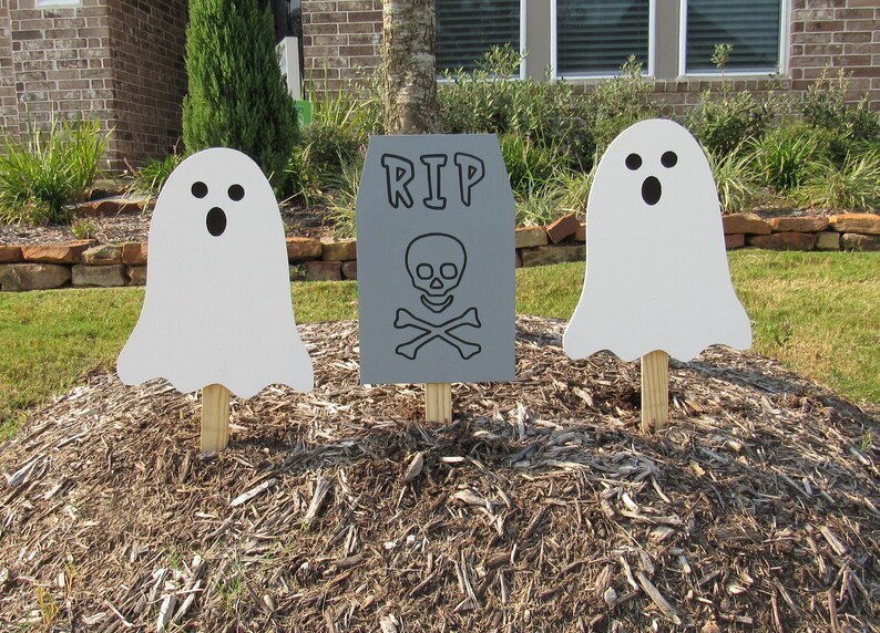Ghost Yard Decorations
 Ghost Yard Art Halloween Ghost Halloween Decor Wooden